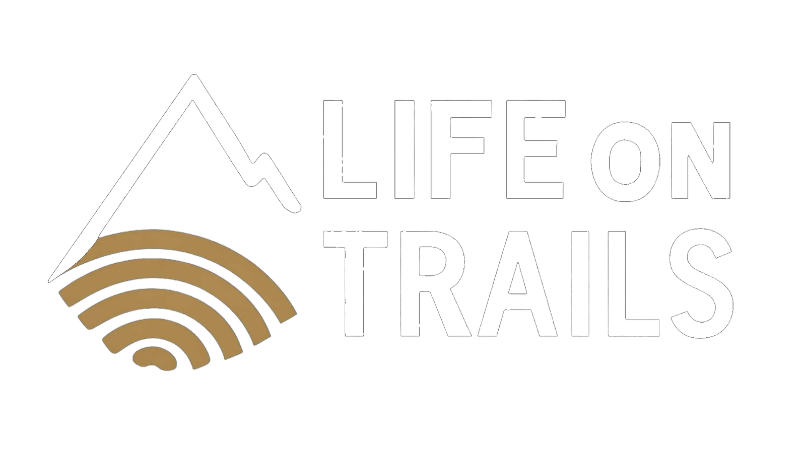 life on trails white logo